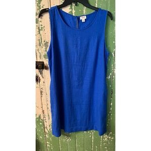 J. Crew Dress Royal Blue Linen Blend Size 8